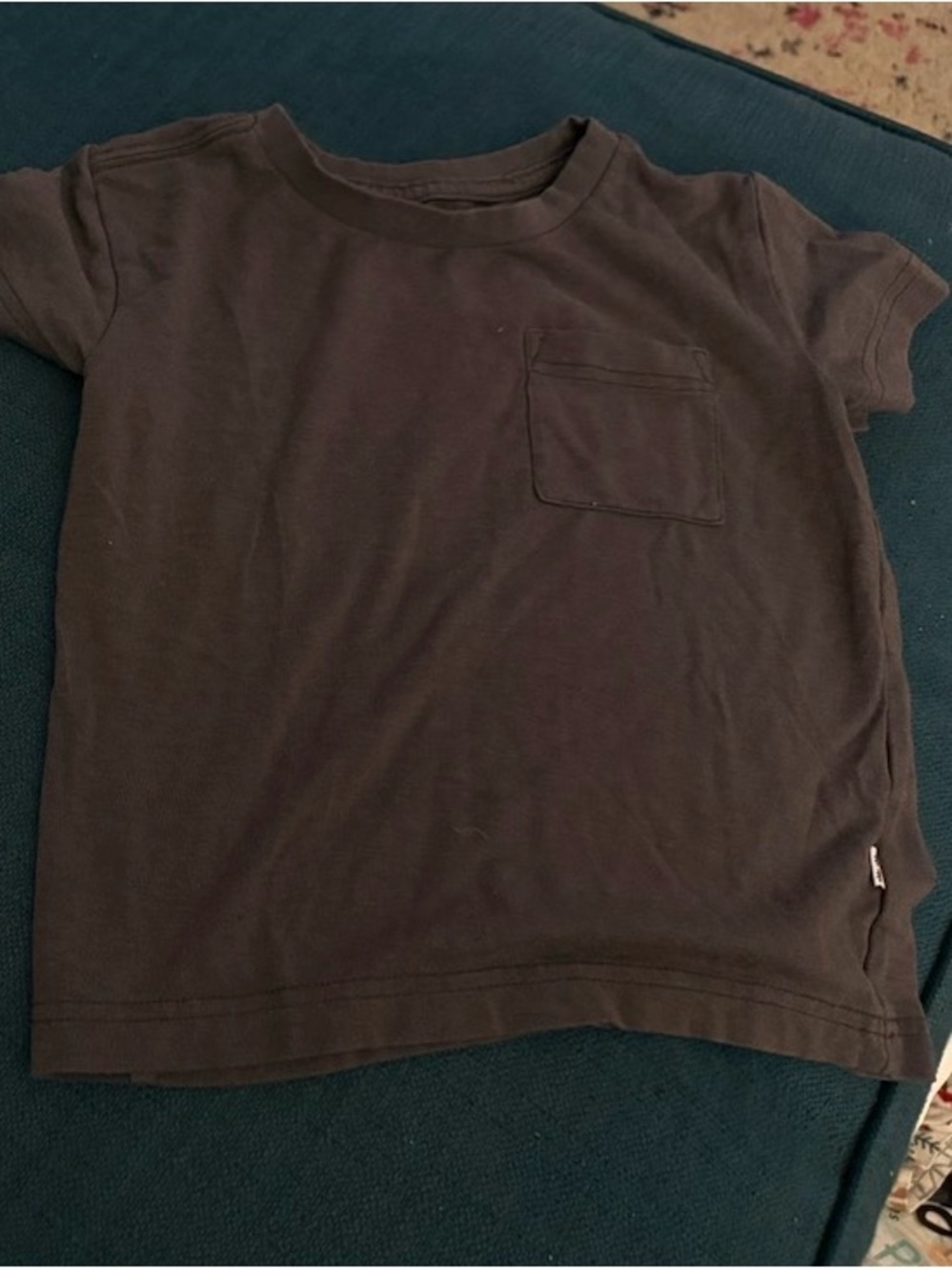 Little Sleepies Short Sleeve Pocket Tee in Dark Gray